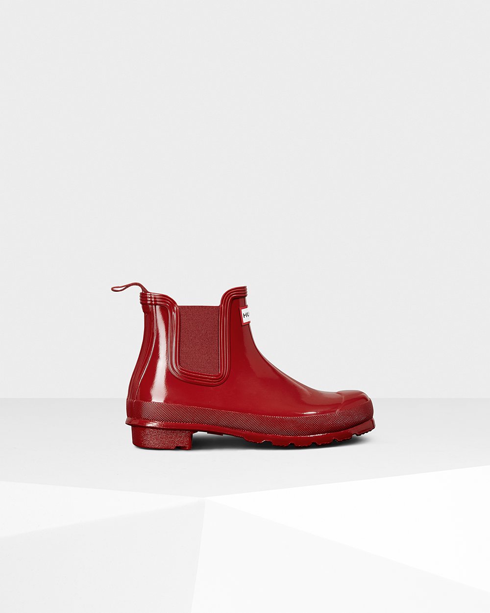 Botas Chelsea Original Gloss Hunter Mujer - Rojos - 731495VZA